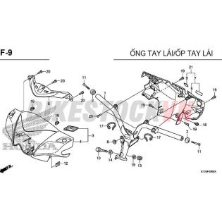 F-9_ỐNG TAY LÁI/ ỐP ỐNG TAY LÁI