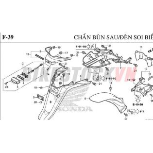 F-39_CHẮN BÙN SAU/ ĐÈN SOI BIỂN SỐ