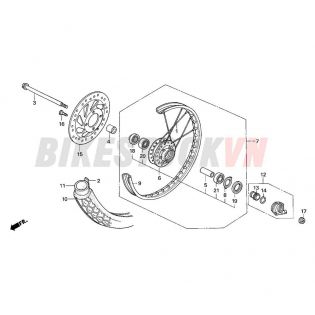 FRONT WHEEL (2) (NF100R, MR)