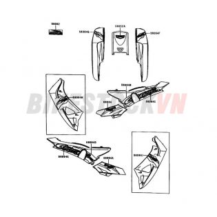 CHASSIS DECALS (RED) (AN110-J3/L3)