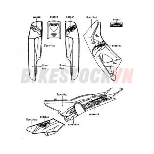 CHASSIS DECALS (RED) (AN110-W1/Z1)