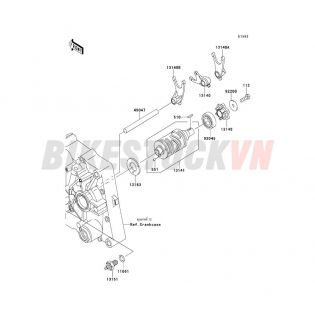 ENGINE GEAR CHANGE DRUM/SHIFT FORK(S)