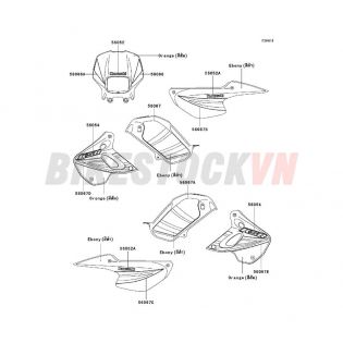 CHASSIS DECALS(ORANGE)(B7F)