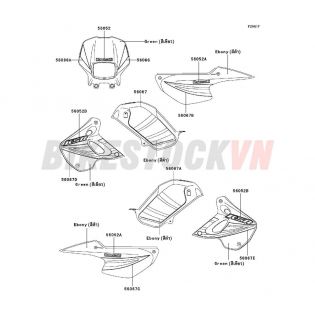 CHASSIS DECALS(GREEN)(B7F)