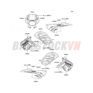 CHASSIS DECALS(GREEN)(B8F)