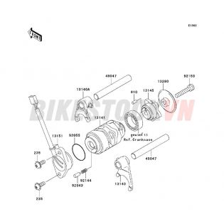 ENGINE GEAR CHANGE DRUM/SHIFT FORK(S)