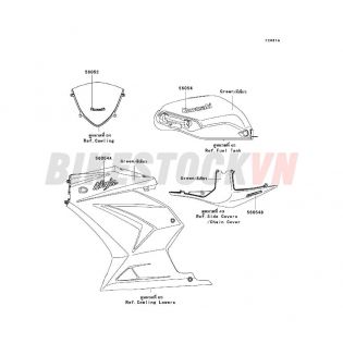 CHASSIS DECALS(GREEN)(K9F)