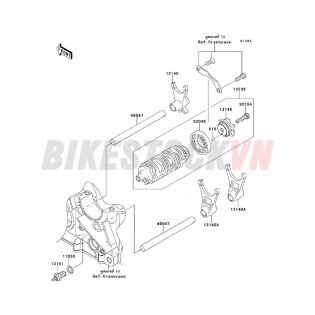 ENGINE GEAR CHANGE DRUM/SHIFT FORK(S)