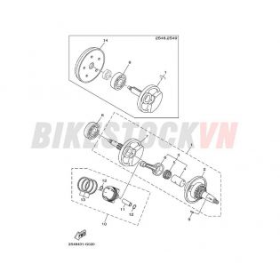 CRANKSHAFT & PISTON(2S48/49)