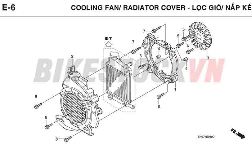 E-6_LỌC GIÓ/ NẮP KÉT TẢN NHIỆT