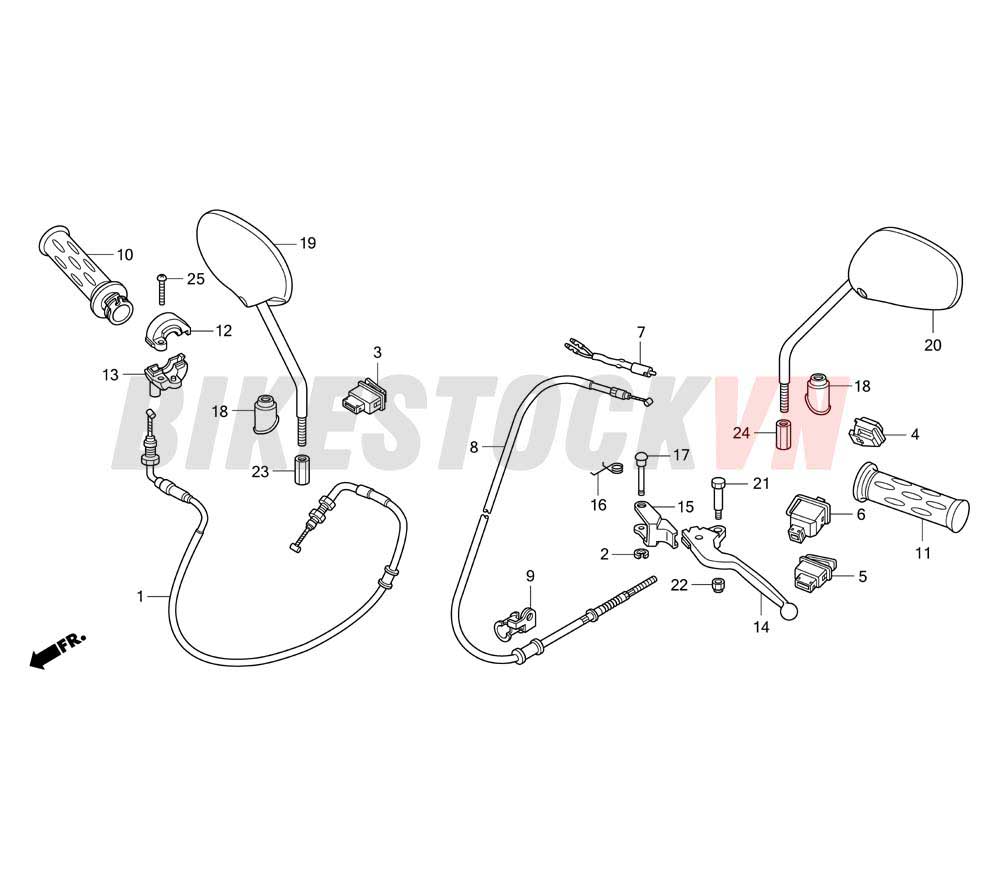 HANDLE LEVER/SWITCH/ CABLE (2) (ANC110BST/BS/BT)