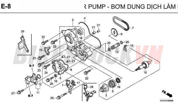 E-8_BƠM DUNG DỊCH LÀM MÁT