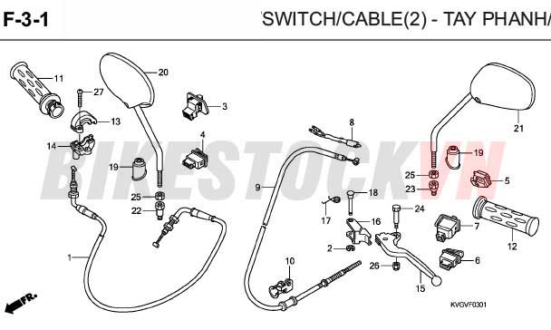 F-3-1_DÂY/CÔNG TẮT/ TAY LÁI