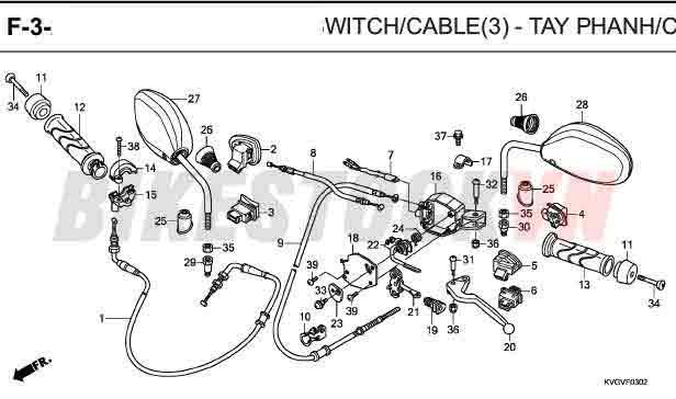 F-3-2_DÂY/CÔNG TẮT/ TAY LÁI
