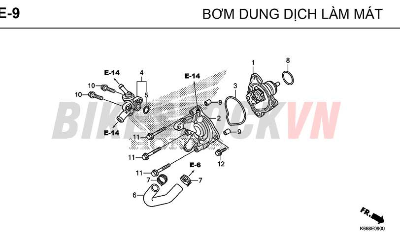 E-9_BƠM DUNG DỊCH LÀM MÁT