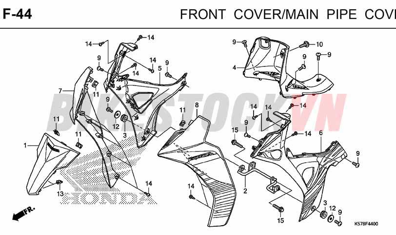 F44_ỐP TRƯỚC/ ỐP ỐNG YẾM CHÍNH