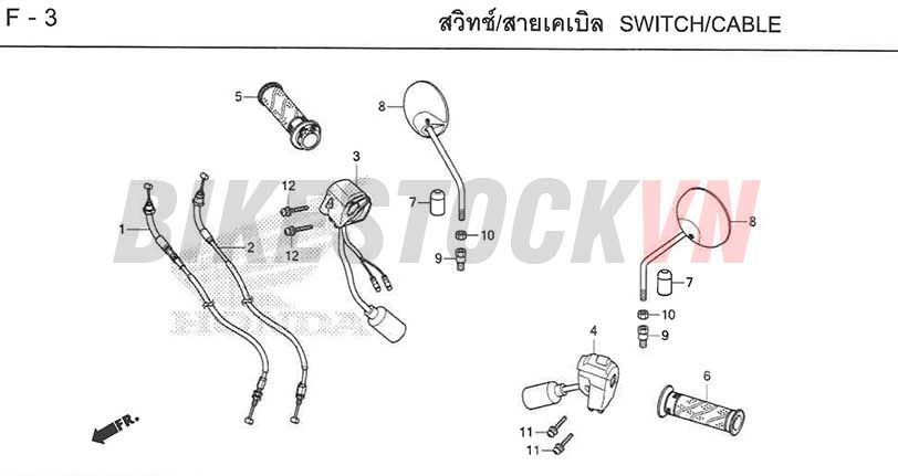 F3_TAY PHANH/CÔNG TẮC/DÂY PHANH