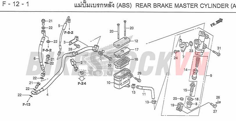 F-12-1_XY LANH CHÍNH PHANH SAU ABS