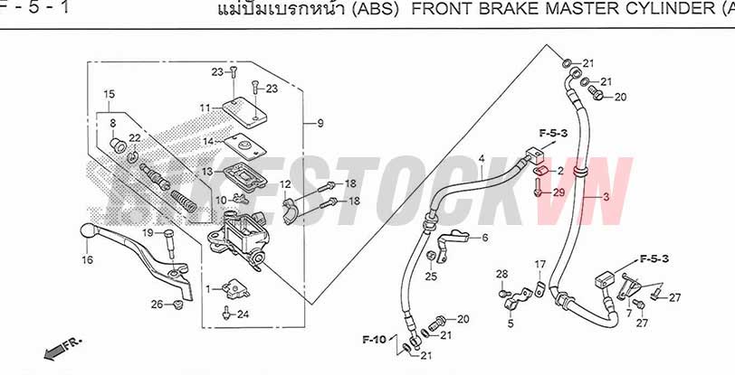 F-5-1_XY LANH CHÍNH PHANH TRƯỚC