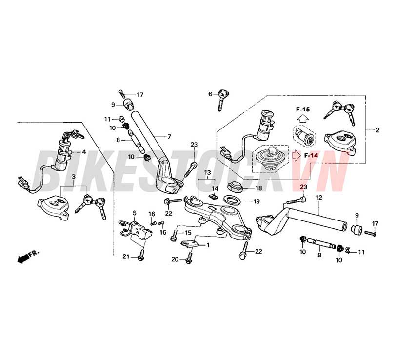 F-5_ỐNG TAY LÁI/CẦU TRÊN