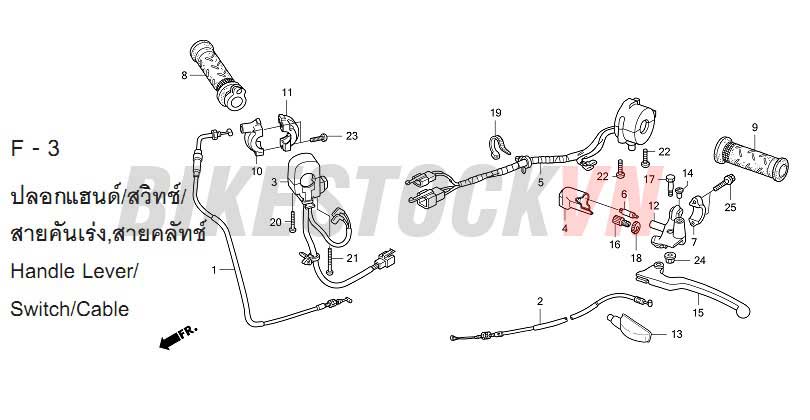 F-3_TAY PHANH/CÔNG TẮC/DÂY PHANH