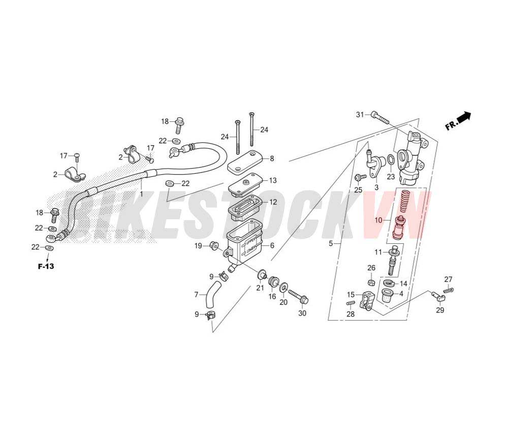 REAR BRAKE MASTER CYLINDER