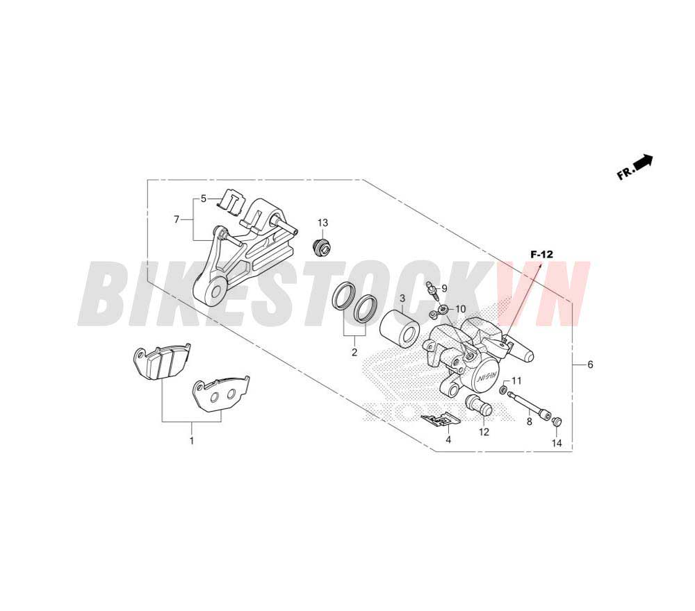 REAR BRAKE CALIPER