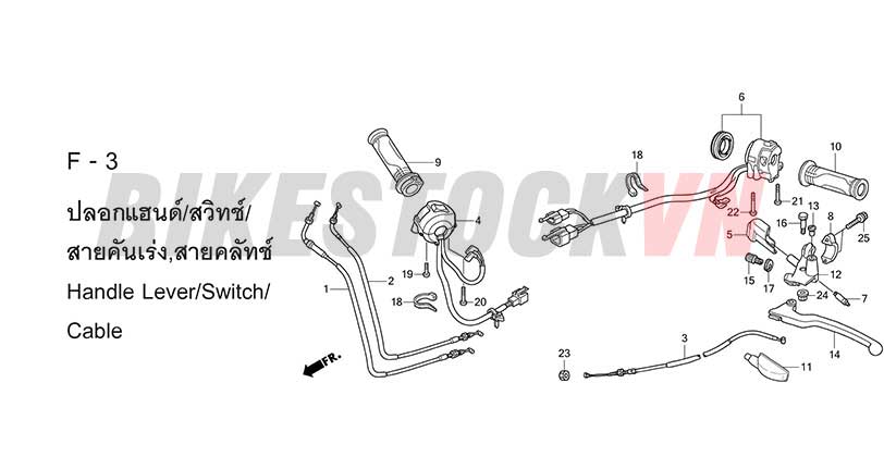 F-3_TAY PHANH/CÔNG TẮC/DÂY PHANH