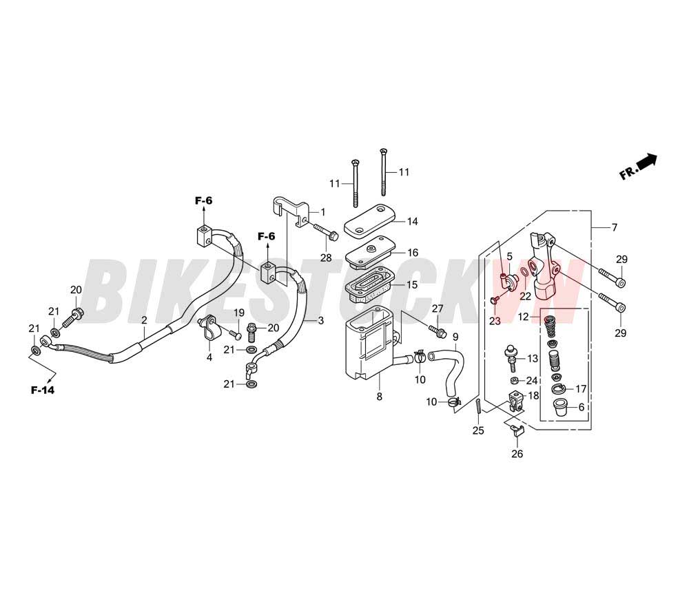 REAR BRAKE MASTER CYLINDER (2) (CBR250RA (TH))