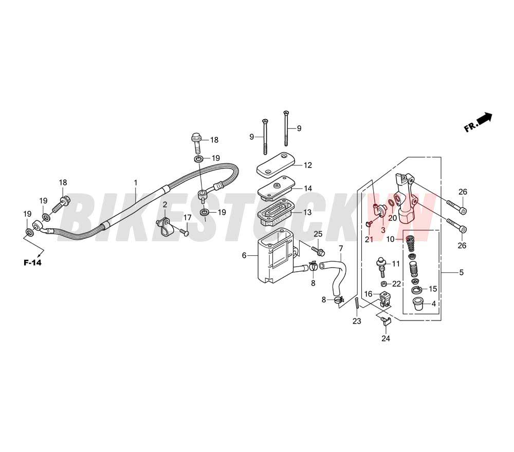 REAR BRAKE MASTER CYLINDER (1) (CBR250R (TH))