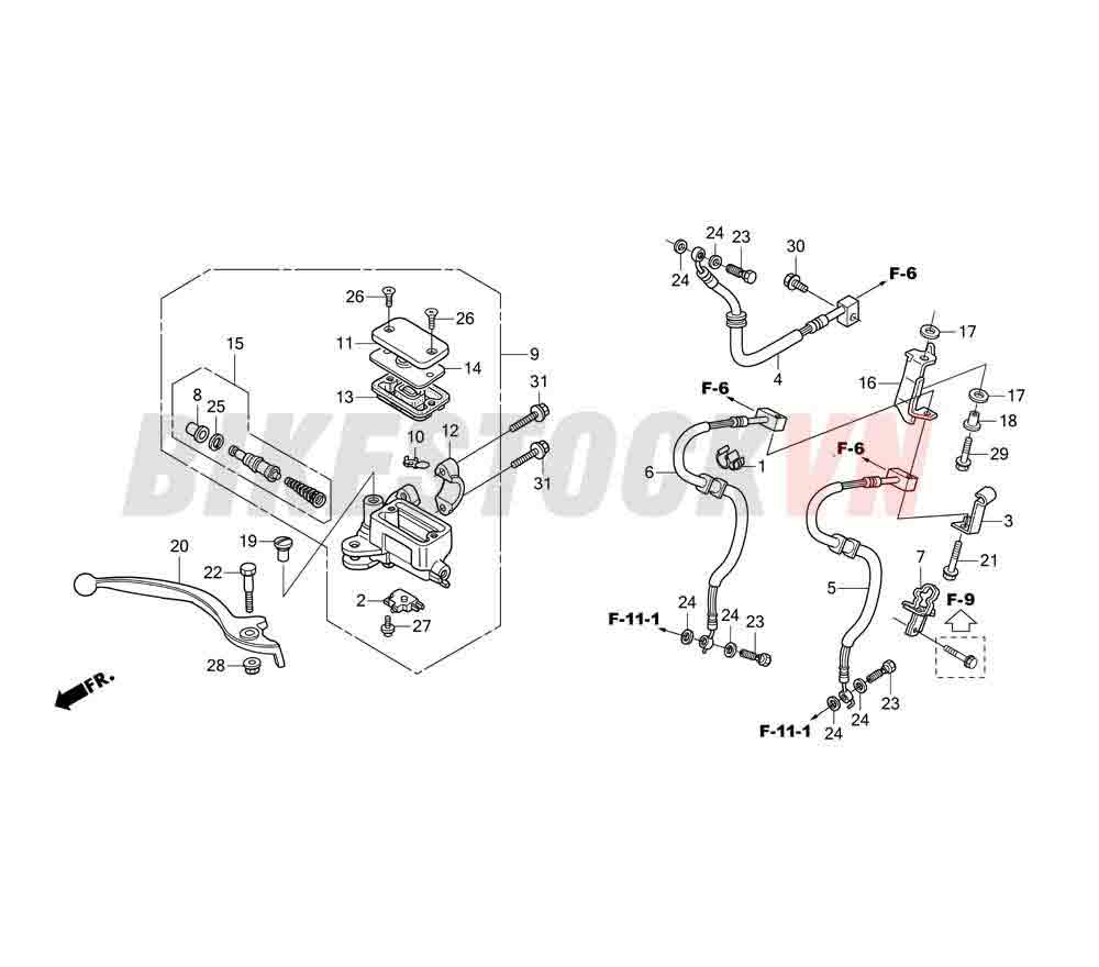 FRONT BRAKE MASTER CYLINDER (2)
