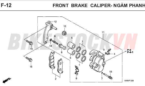 F-12_BỘ NGÀM PHANH