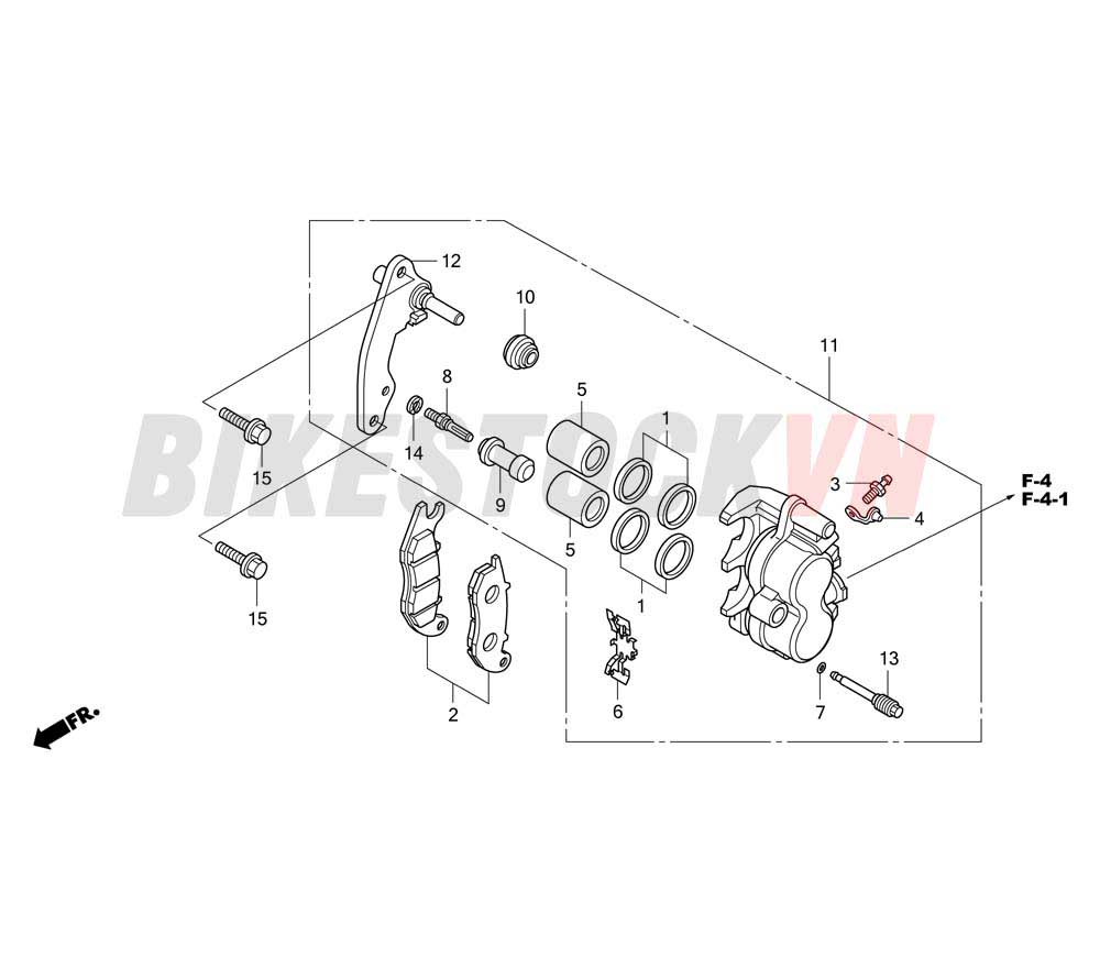 FRONT BRAKE CALIPER (ANC110BCT/BST/ BB/BC/BS/BT)