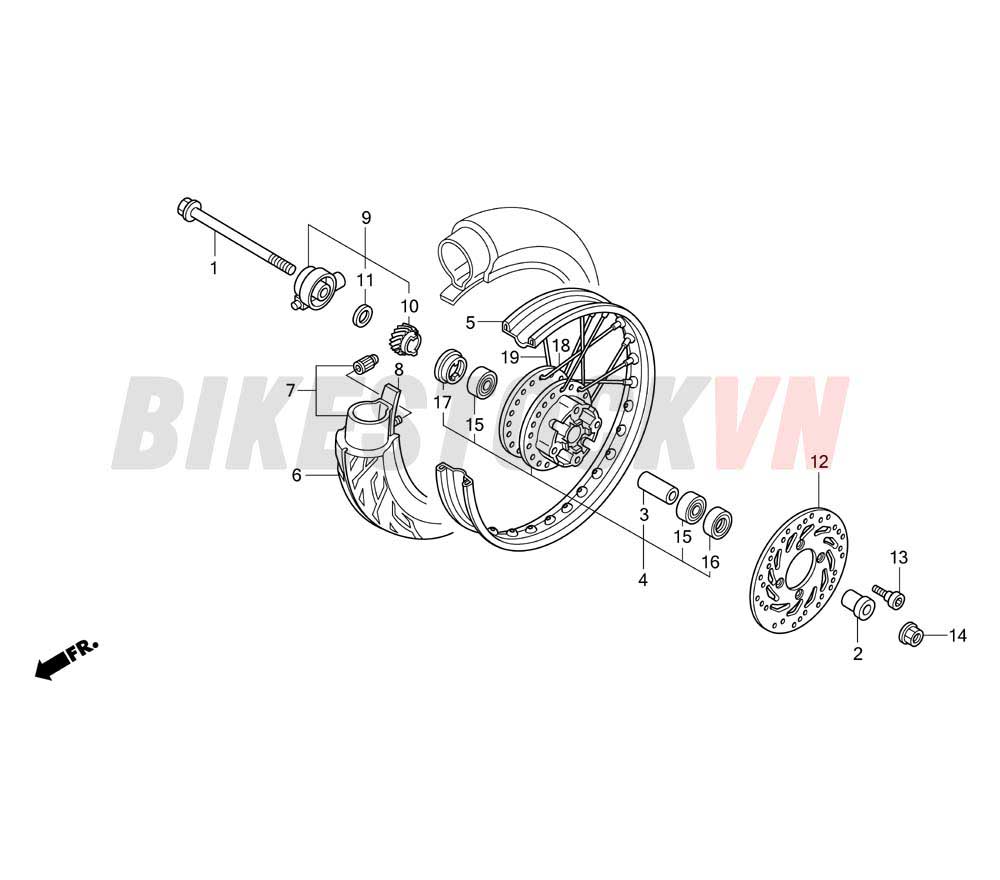 FRONT WHEEL (ANC110BST/BB/BS/BT)