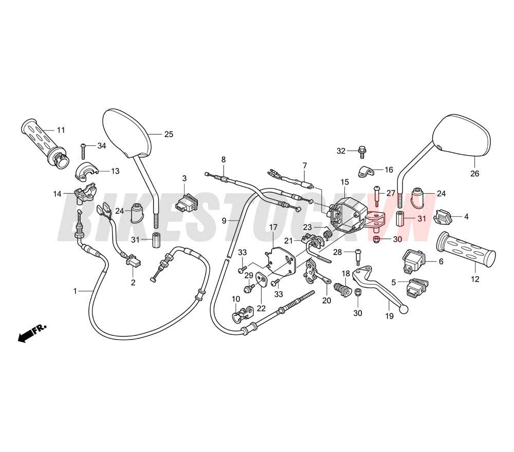 HANDLE LEVER/SWITCH/ CABLE (ANC110BCT/BB/BC)