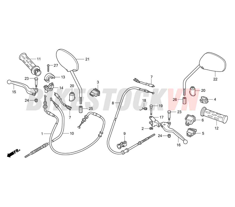 HANDLE LEVER/SWITCH/ CABLE (ANC110BDT)