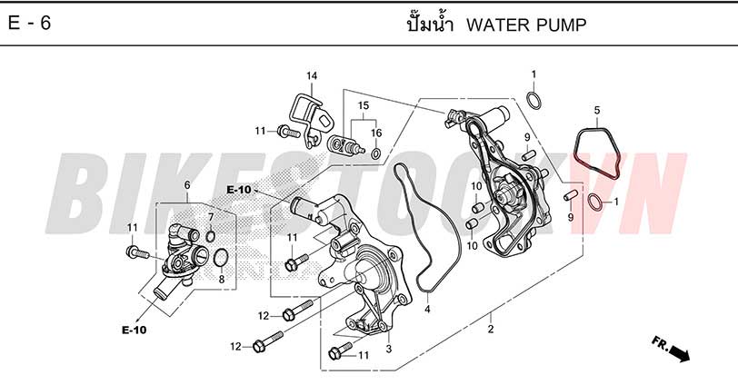 E-6_BƠM DUNG DỊCH LÀM MÁT