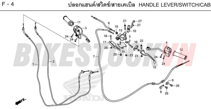 F-4_DÂY/CÔNG TẮT/ TAY LÁI