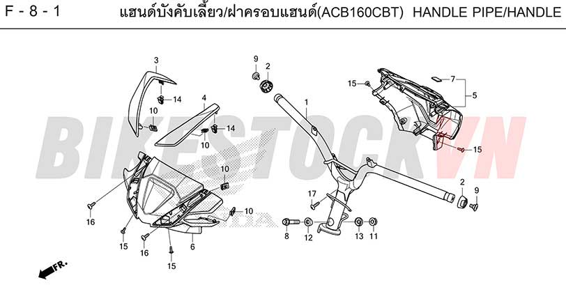 F-8-1_ỐP TAY LÁI/ỐNG TAY LÁI