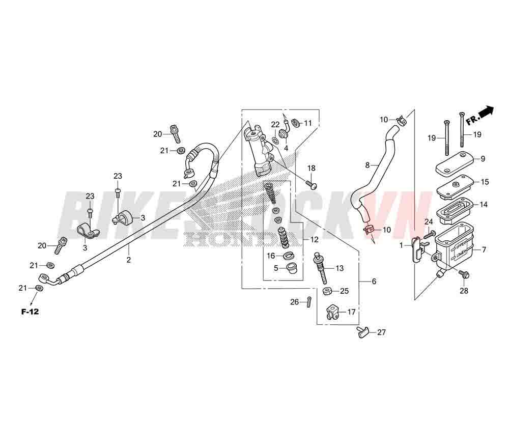 REAR BRAKE MASTER CYLINDER