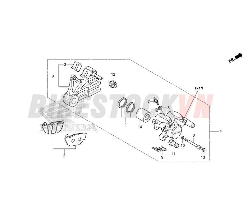 REAR BRAKE CALIPER