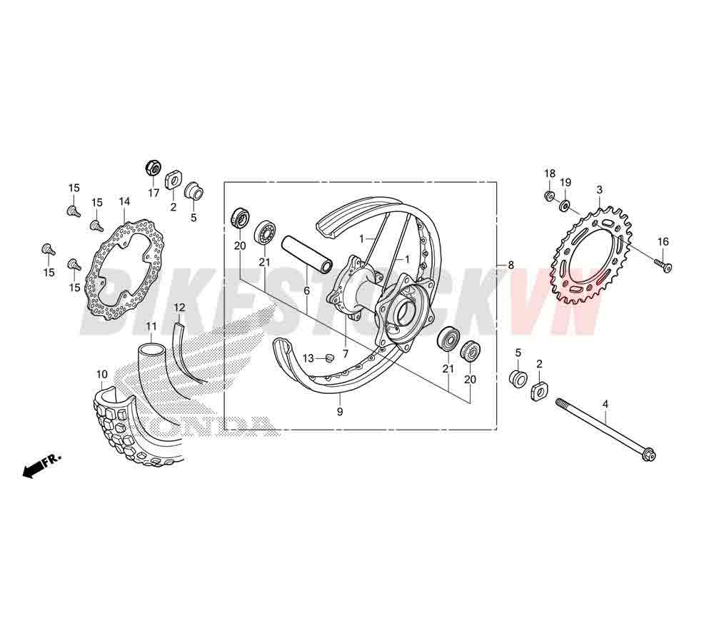 REAR WHEEL (CRF250LD)