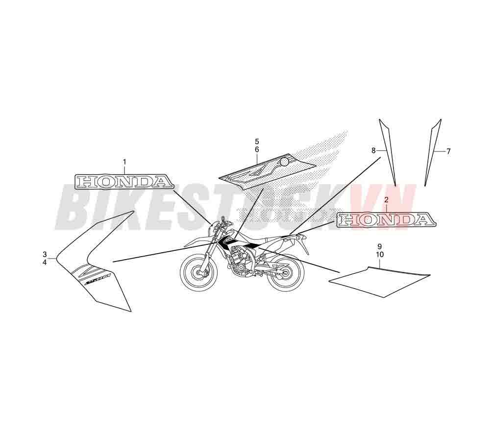 MARK/STRIPE (CRF250ME)