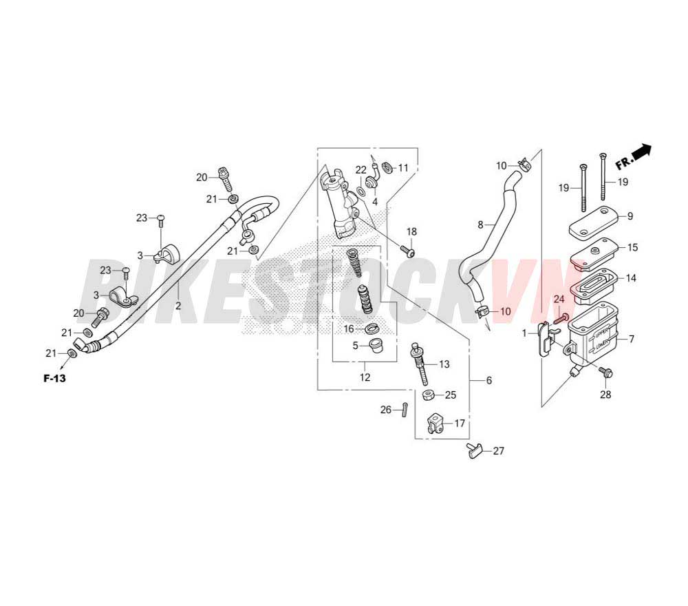 REAR BRAKE MASTER CYLINDER