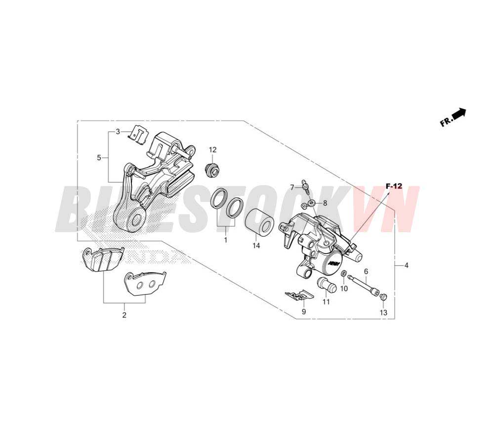 REAR BRAKE CALIPER