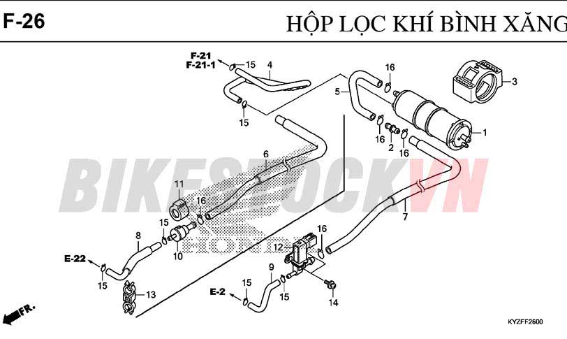 F-26_HỘP LỌC KHÍ BÌNH XĂNG