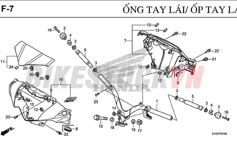 F-7_ỐNG TAY LÁI/ ỐP TAY LÁI