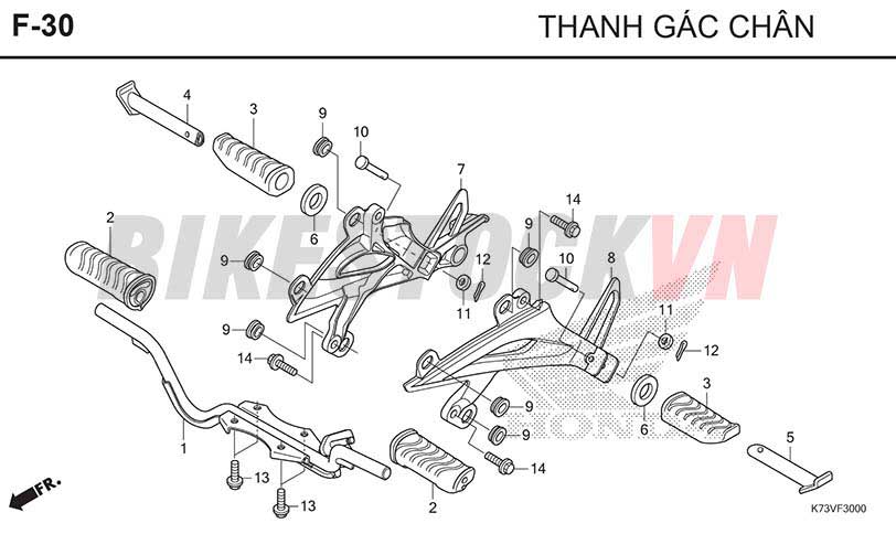 F-30_THANH GÁC CHÂN