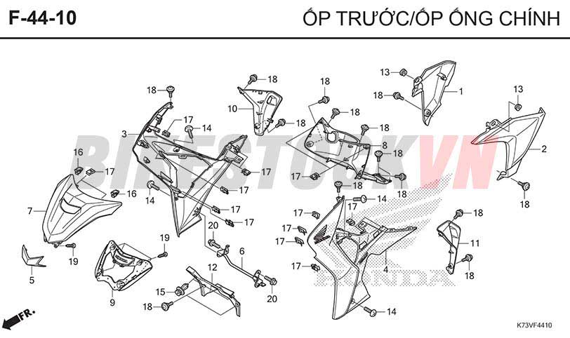 F-44-10_ỐP TRƯỚC/ ỐP ỐNG CHÍNH