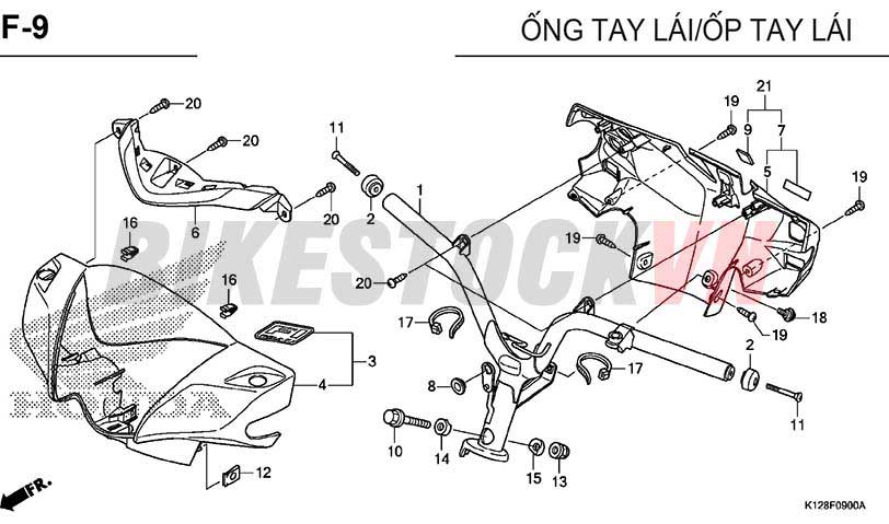 F-9_ỐNG TAY LÁI/ ỐP ỐNG TAY LÁI